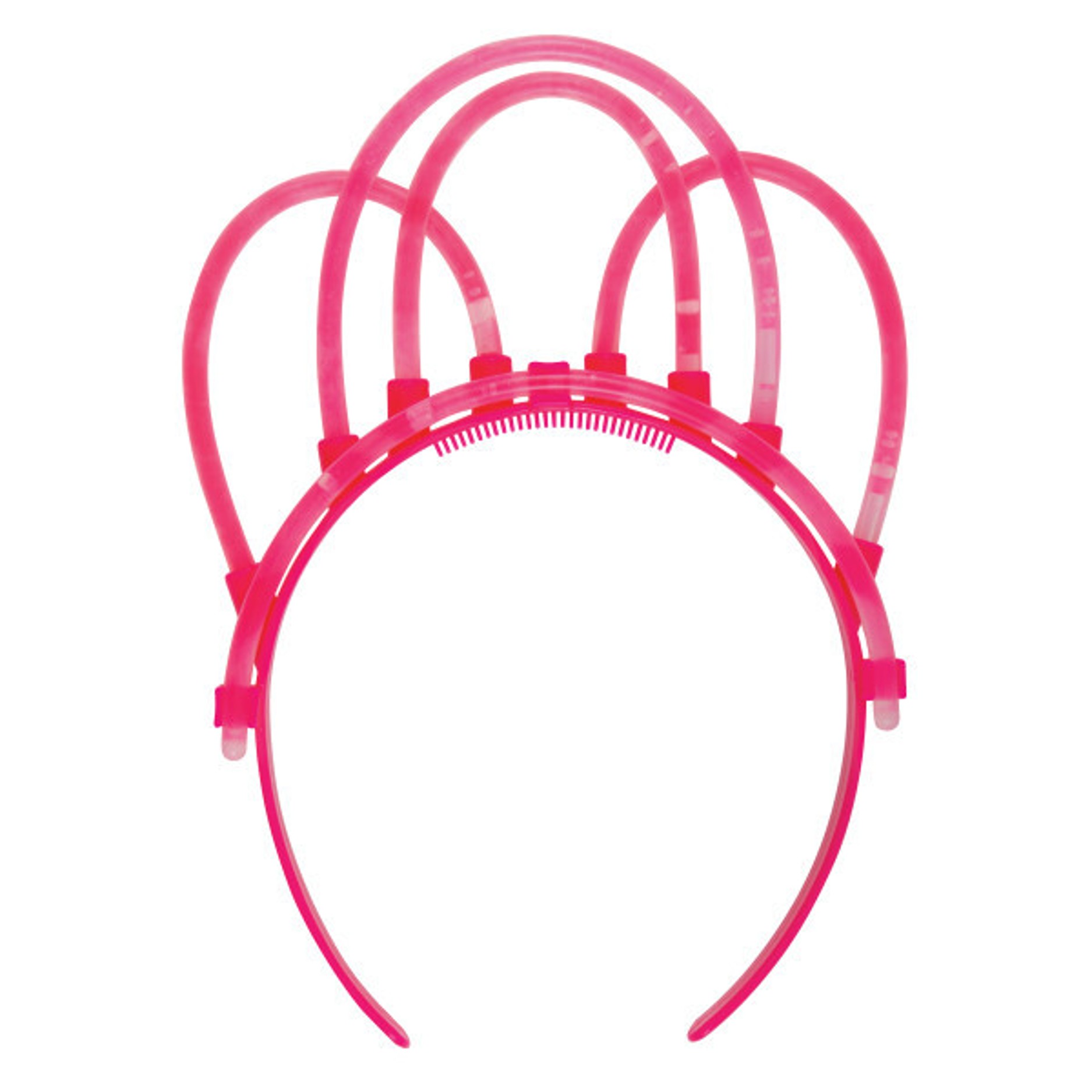 Glow-in-the-Dark Crown Tiara Pink